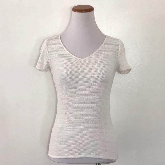 Armani Collezioni Tops - Armani Collezioni Textured Baby Tee Small 4